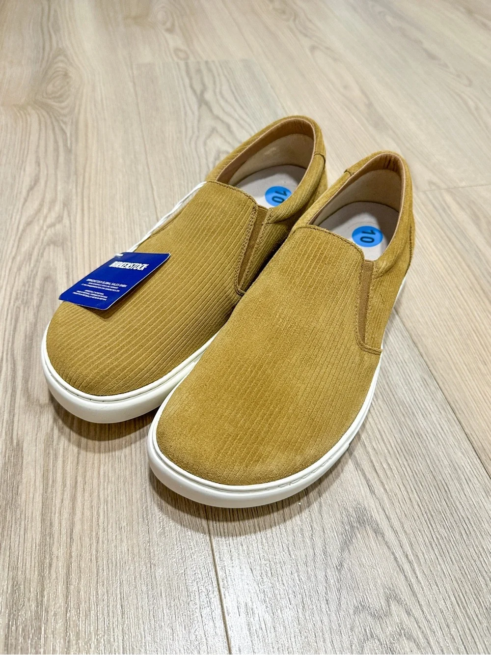 Birkenstock Mens Oswego Slip On Sneakers 10/43 NWT Cork Brown Suede Shoes